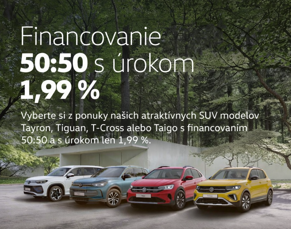 Financovanie 50:50 s úrokom 1,99%